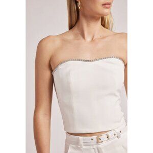 Generation Love Ettie Crystal Crepe Bustier White ( 6 )